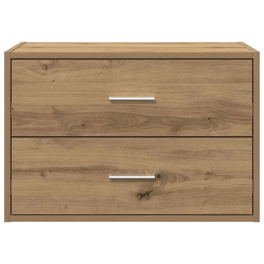 Mobile contenitore impilabile 60 x 31 x 40 cm con 2 pratici cassetti moderni in legno di rovere ingegnerizzato 02_0051203