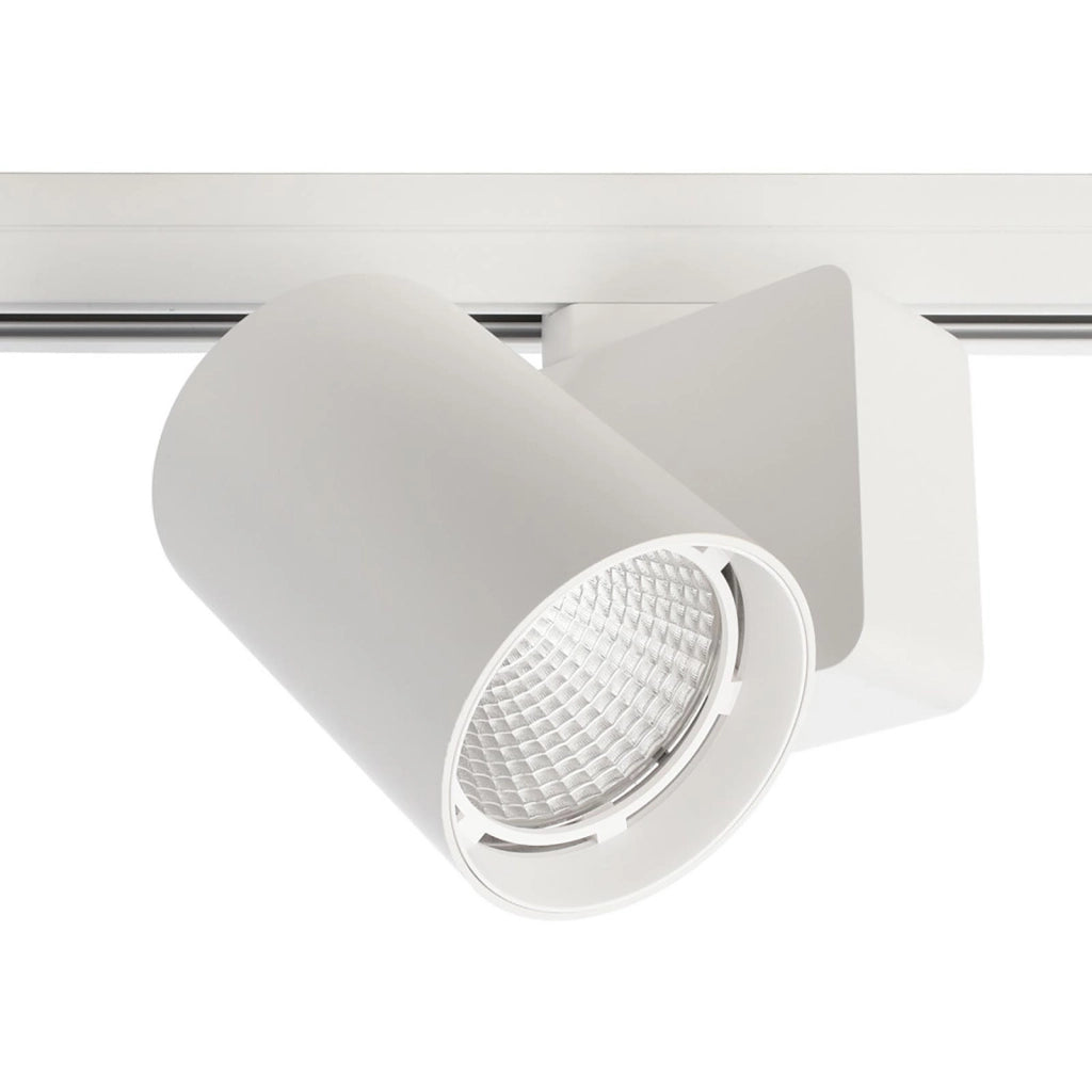 Faretto binario trifase LED 33W dimmerabile alta resa proiettore track luce orientabile illuminazione negozio vetrina RA90 SILVER 3000K
