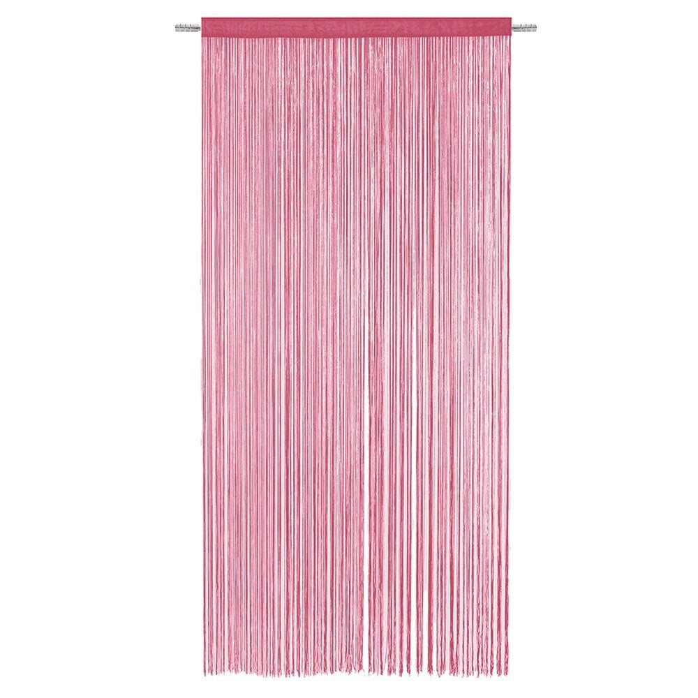 Tenda a Fili Elegante Per Porte Finestre Pannello 140x290 Cm Divisorio Camere Stanze Ambienti Rosa