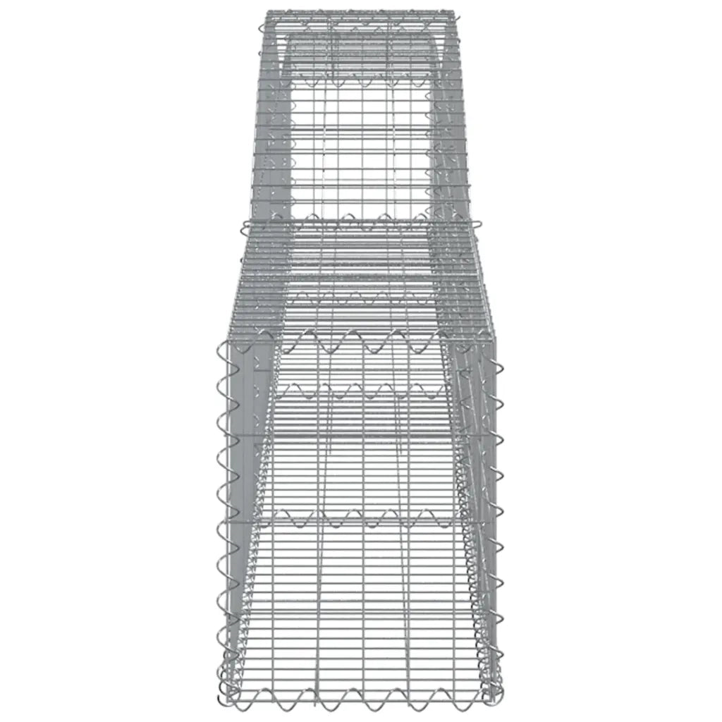 Cesti Gabbioni ad Arco 15 pz 400x30x40/60 cm Ferro Zincato 3146836