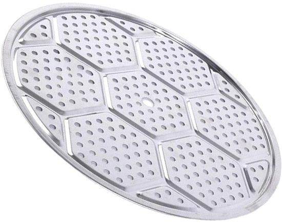 Piastra a vapore multifunzionale - Piastra a vapore rotonda - Acciaio inossidabile - Alta resistenza termica - Per wok e cucina - 25 cm - Cestello a vapore
