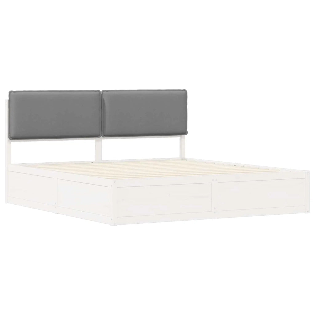Letto con Testiera Rivestita Grigio chiaro 200 x 200 cm 3398108