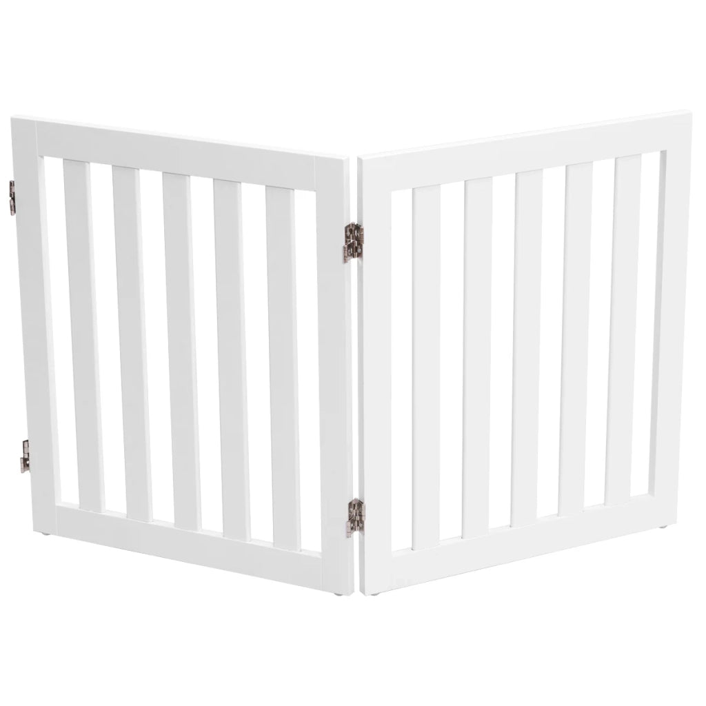 Barriera per cani 50,5 x 60 cm regolabile libera e stabile in MDF bianco 20_0019491