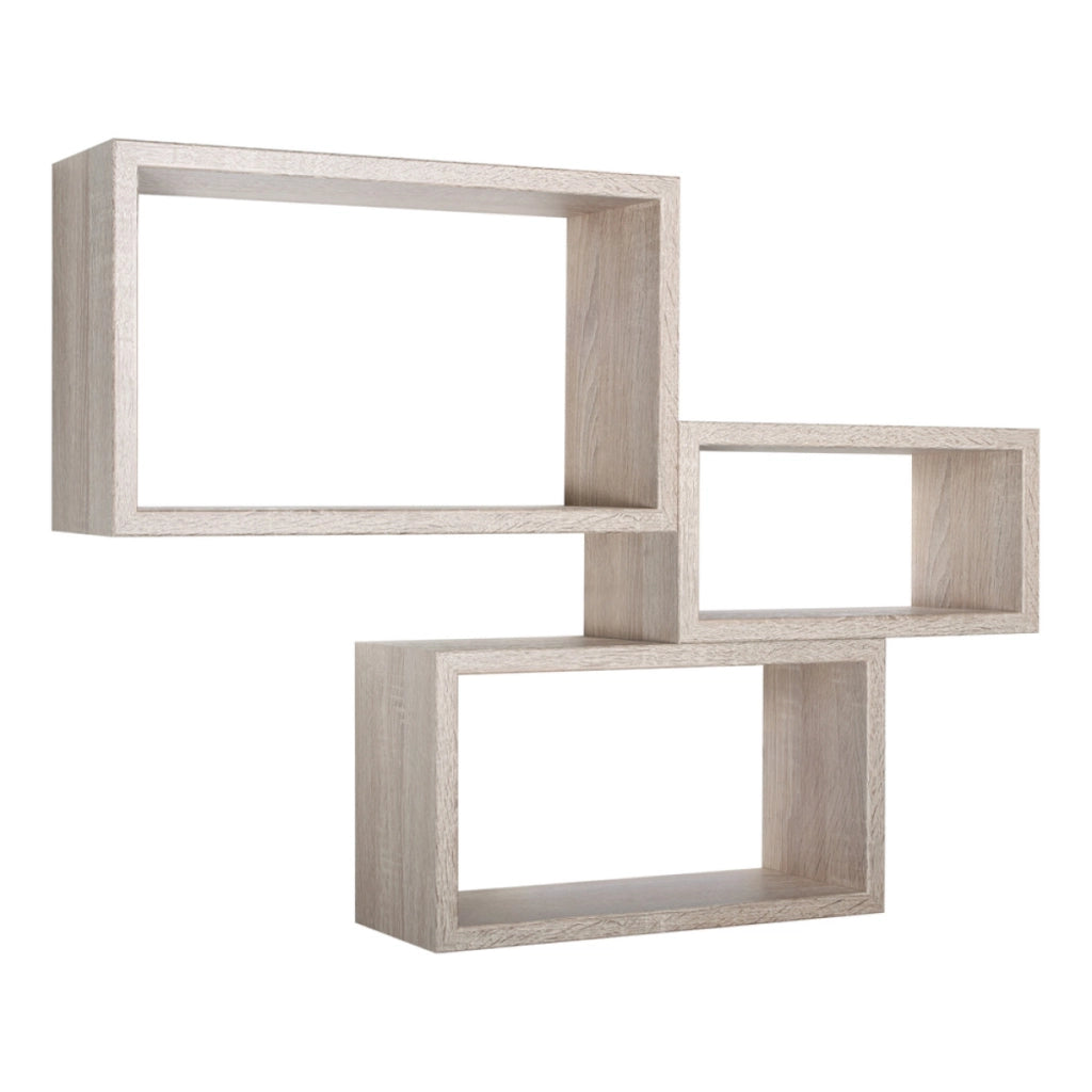 Set di 3 Mensole da Muro Modello TRITTCO. Misure 15.5x45.0x27.0 cm. fInitura  ROV. SAGERAU - MADE IN ITALY