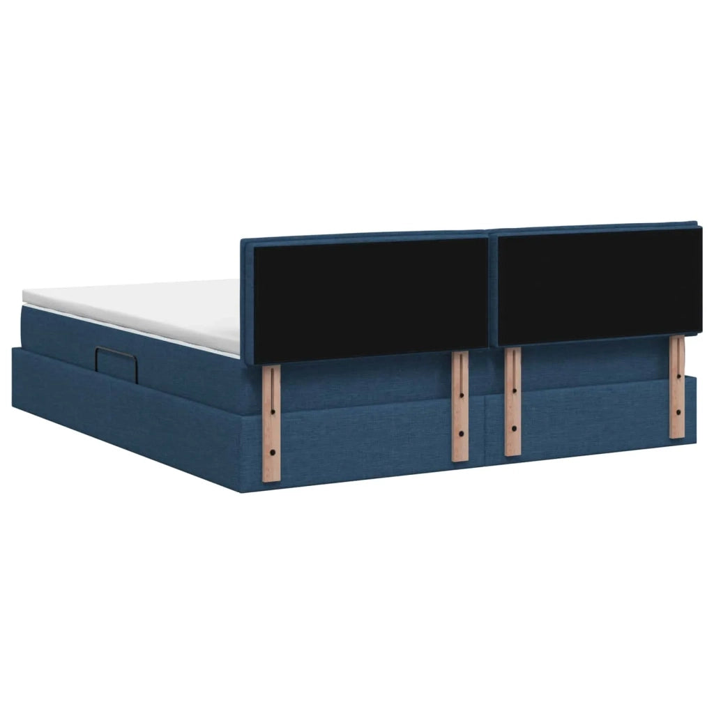 Letto con contenitore e materasso Blu 180 x 200 cm Velluto 3458579