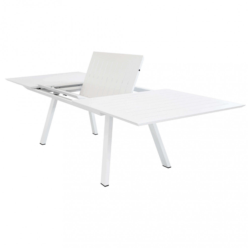 Tavolo Zante Allungabile 200/300x110x75 h cm in Alluminio Bianco