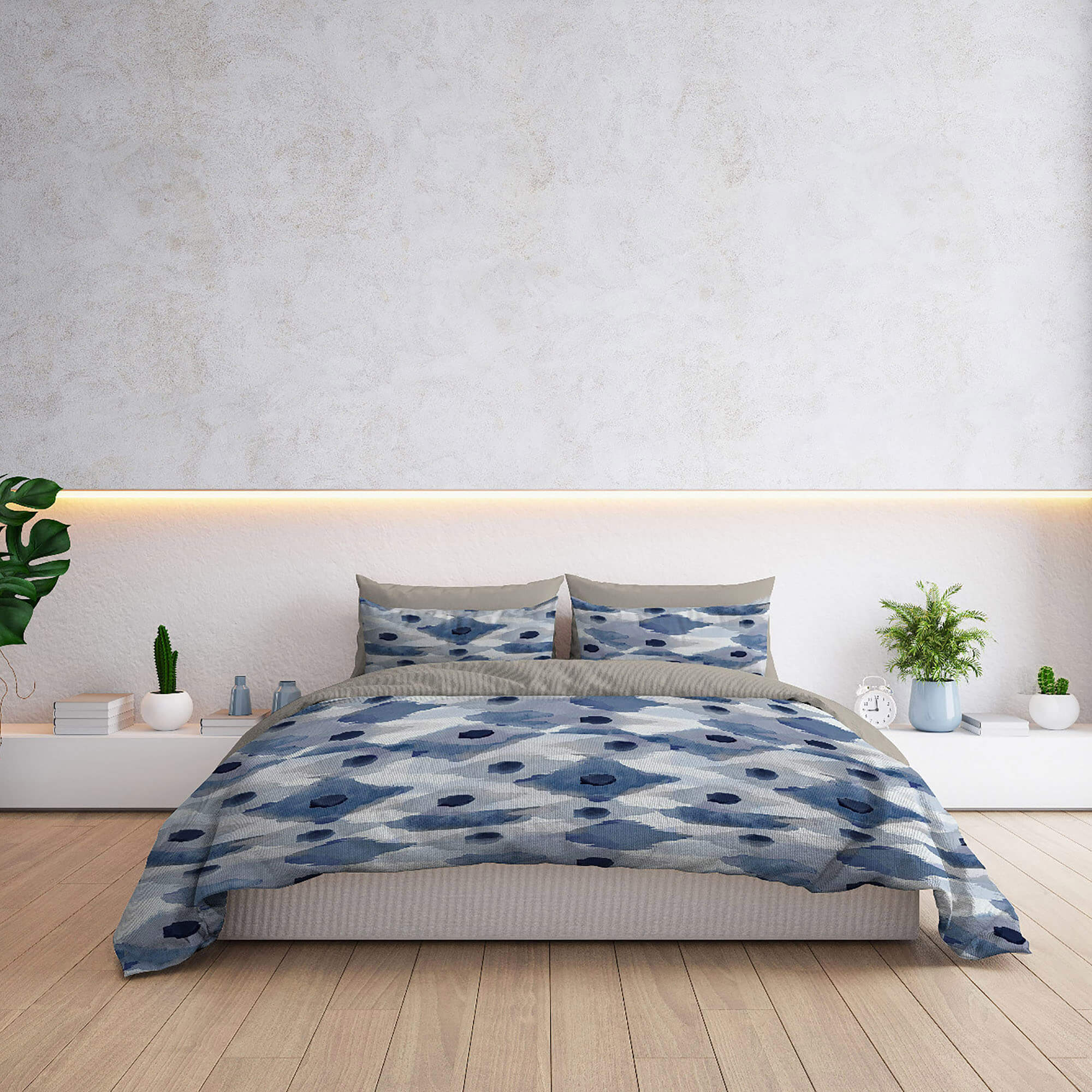 Copripiumino Singolo con Federe Stampato in Microfibra Calypso