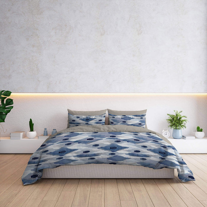 Copripiumino Matrimonale con Federe Stampato in Microfibra Calypso