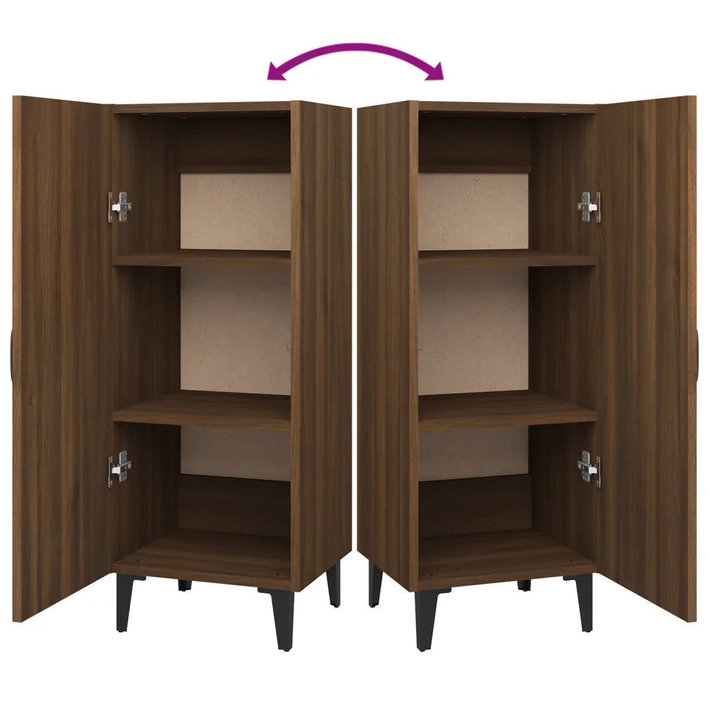 Credenza Rovere Marrone 34,5x34x90 cm in Legno Multistrato 817407