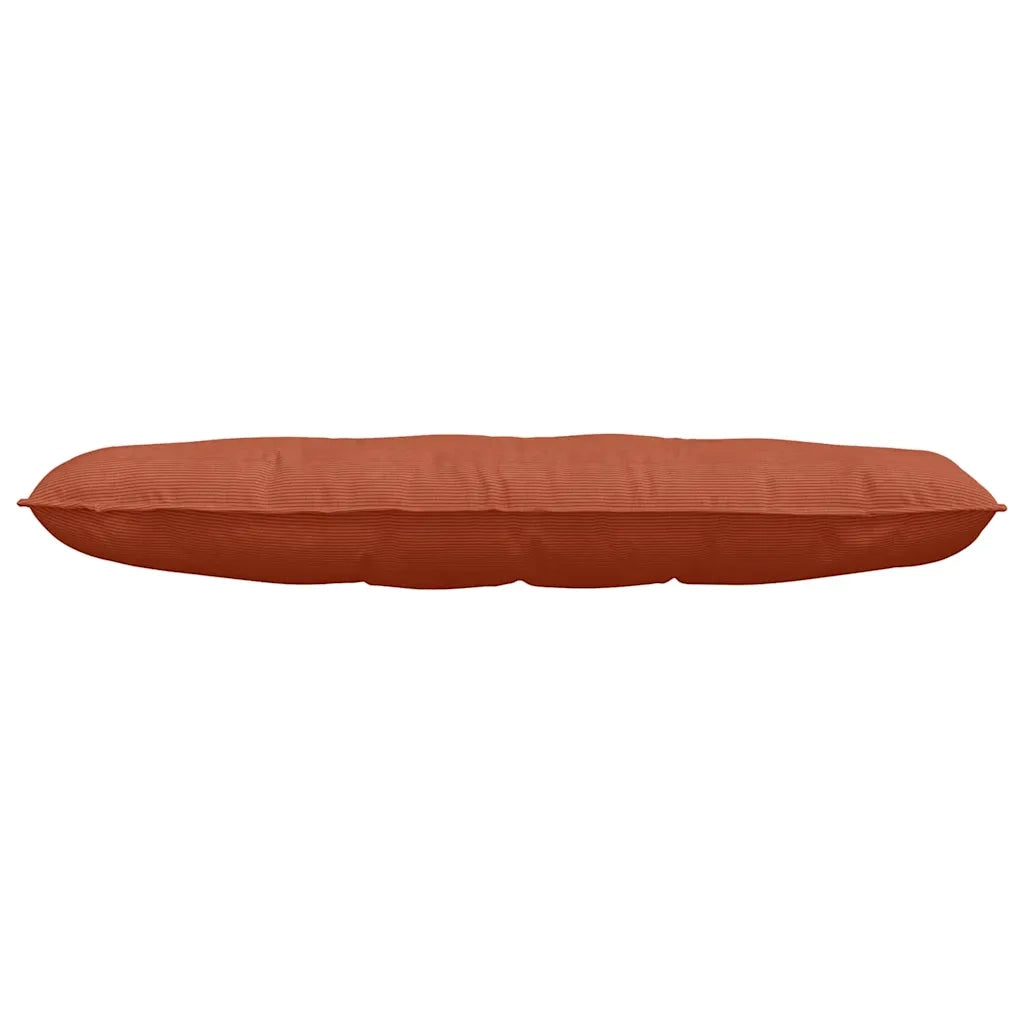 Cuscino per Schiena Rosso Arancio 140 x 50 cm Tessuto in Cords