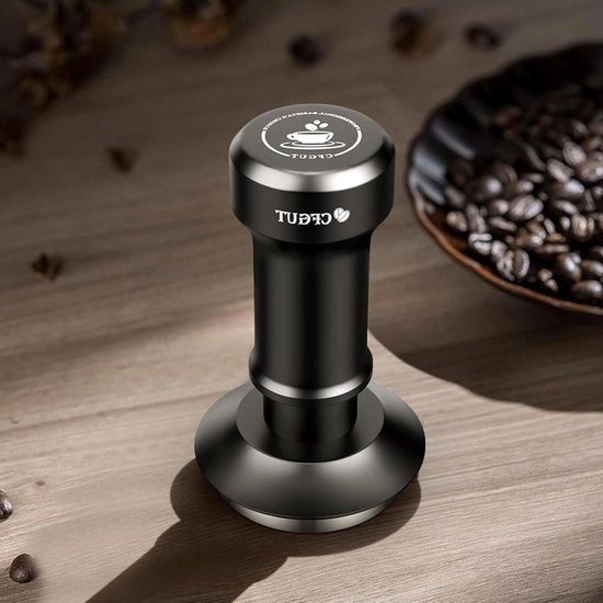 Sabotaggio Espresso 51mm - Nero Sabotaggio per Caffè - Sabotaggio Espresso Premium Calibrato - Sabotaggio per Caffè con Funzione di Regolazione della Pressione - Sabotaggio per Baristi per Caffè in Casa