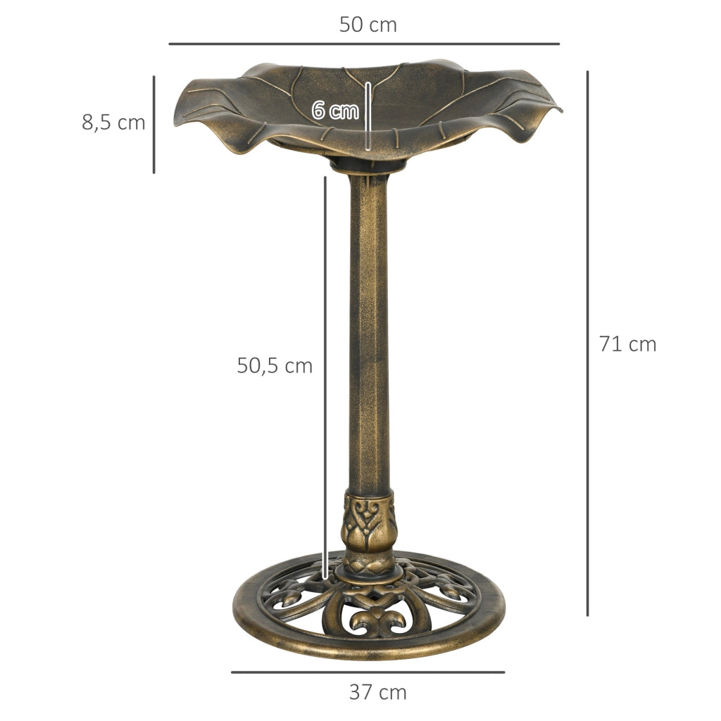 Vasca per uccelli a forma di foglia di loto ¨C zephmum ¨C bronzo ?50x71cm