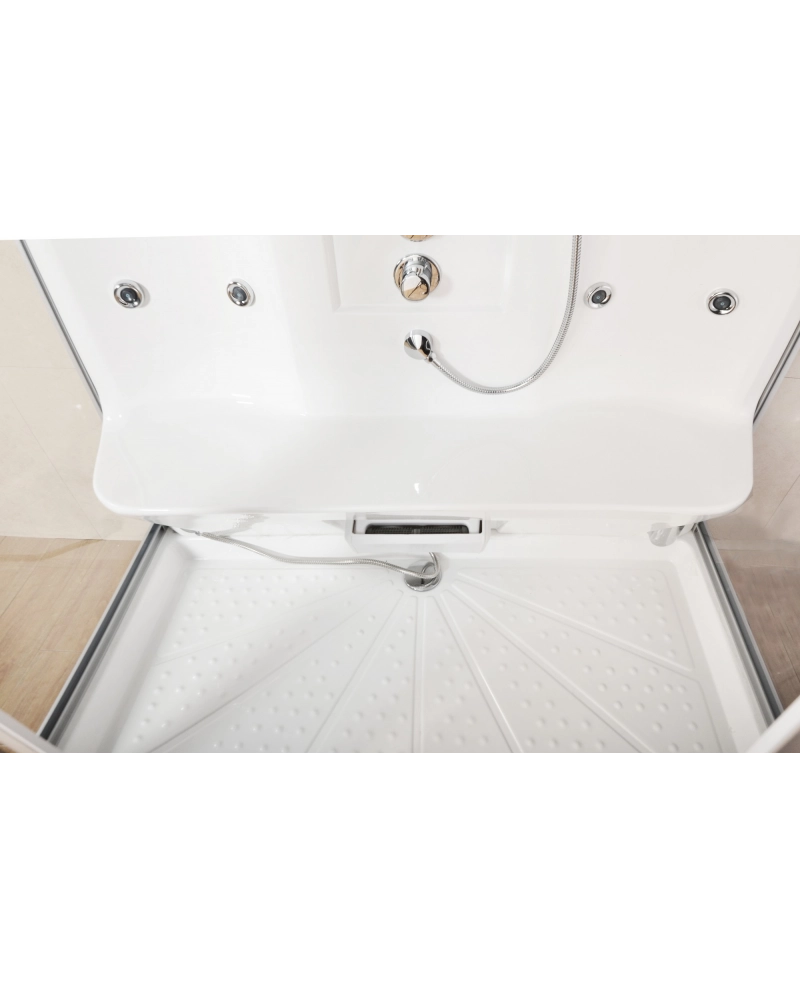 Cabina Doccia Idromassaggio 140x90cm Bagno Turco, Full Optional Sicorage Kleria