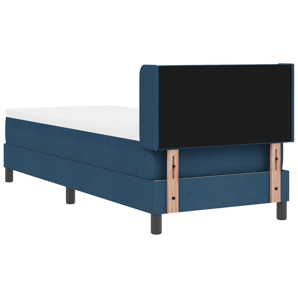 Letto Box Spring  con Materasso Blu 80x200 cm Tessuto