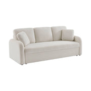 Divano in tessuto bouclé, 3 posti, crema