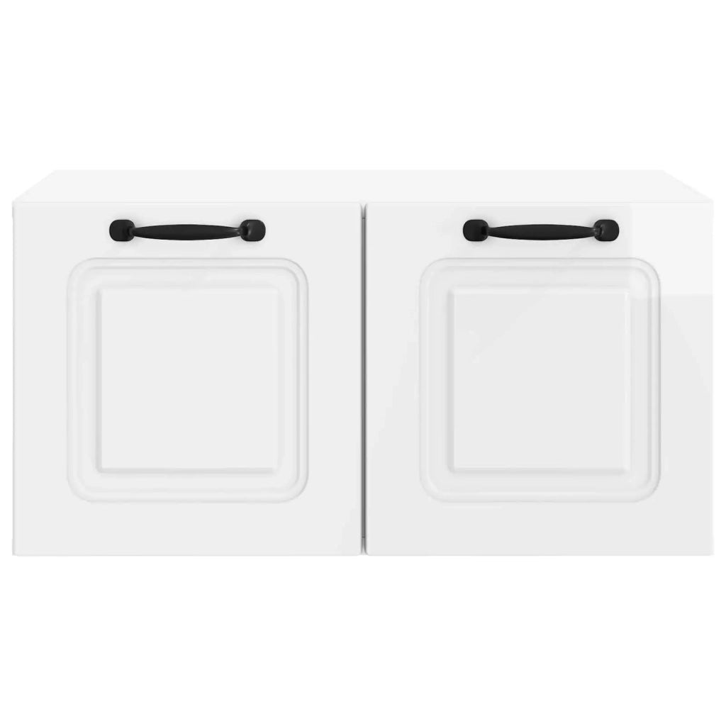 Mobile Porta TV da Muro Bianco Lucido 59,5 x 41 x 30 cm 899359