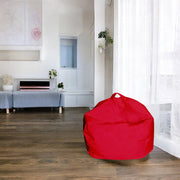 Pouf a sacco Ascia, colore rosso, Misure 65 x 50 x 65 cm