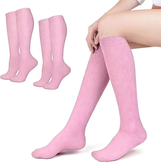 Due paia di compressi sportivi unisex - 15-20 mmHg compressi per la circolazione - Medico, corsa, sport, assistenza, viaggi - S/M (dimensione consigliata 34-39)