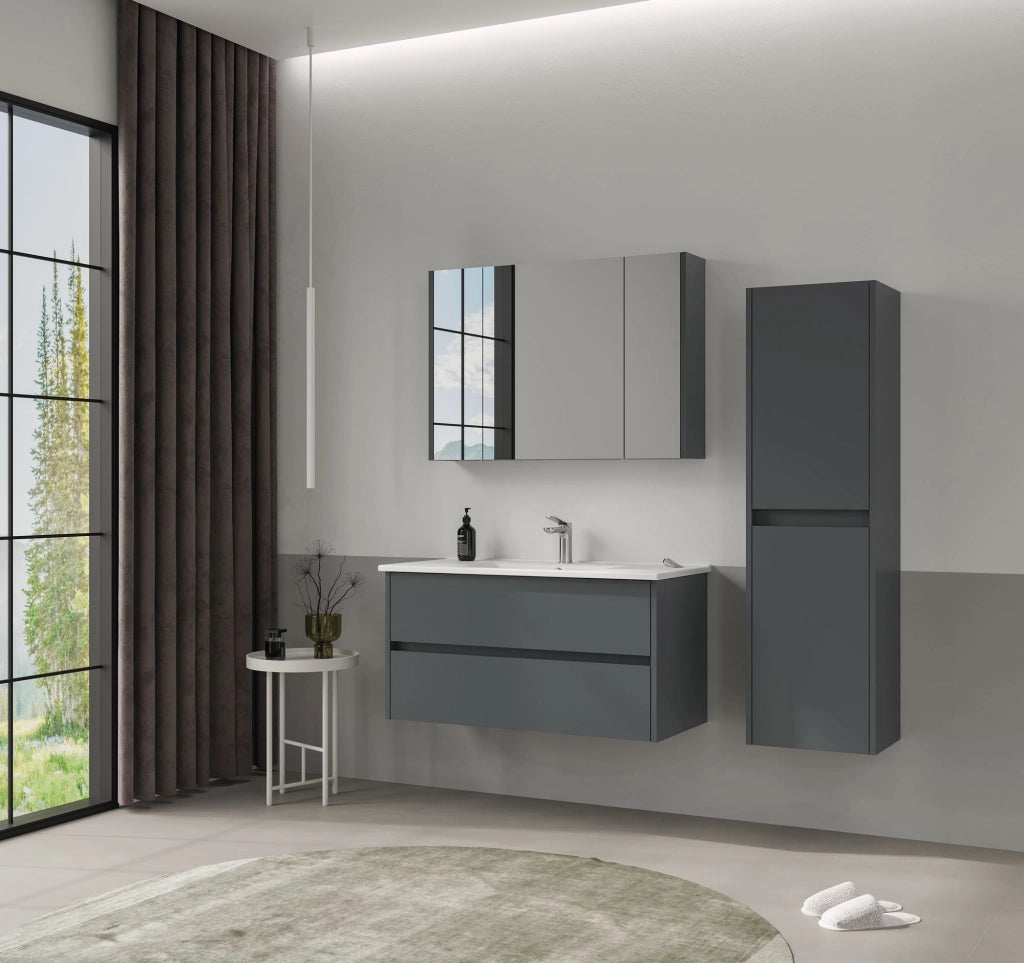 Mobile lavabo "Side 100 v3" - 100 x 45 x 52 cm - Antracite opaco