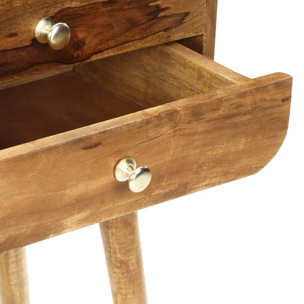 Comodino-Tavolino da notte 40x30x58 cm in Legno Massello di Mango 785848