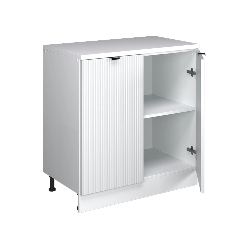 Mobile per mansarda Rion Ondulazione bianca/Bianco 80 x 83.8 cm senza inclinazione con 2 ante Vicco