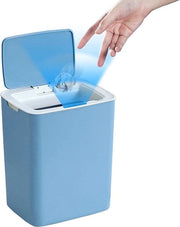 Contenitore per Rifiuti Touchless con Sensore di Movimento Infrarosso 14L Piccola Scatola per Cucina - Contenitore di Rifiuti Senza Contatto in Plastica - Sensore Quadrato per Contenitore di Rifiuti con Coperchio per Bagno