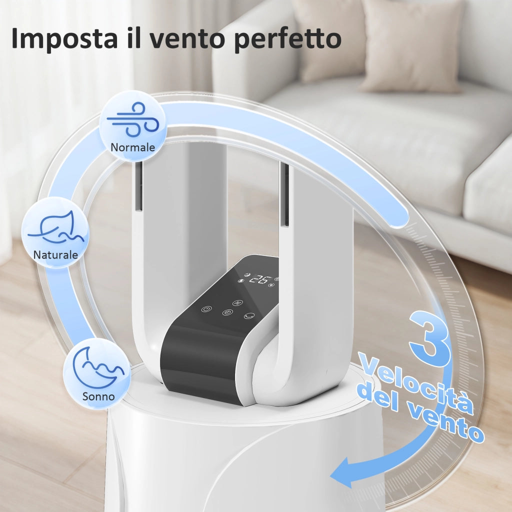 Raffrescatore Evaporativo con Timer 15H ¨C Xylo ¨C 109.5 cm, Bianco