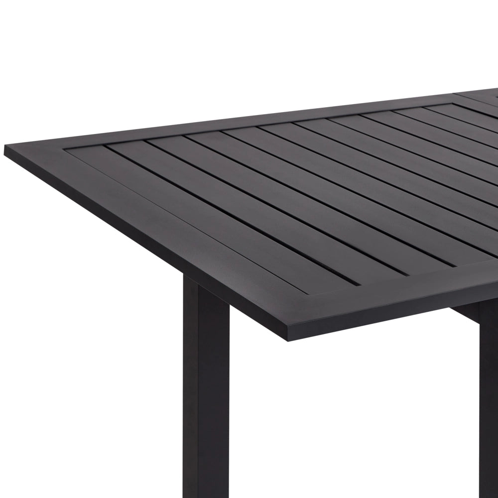 Tavolo da giardino allungabile in alluminio grigio scuro 180/240 x 90 cm Arredo esterno