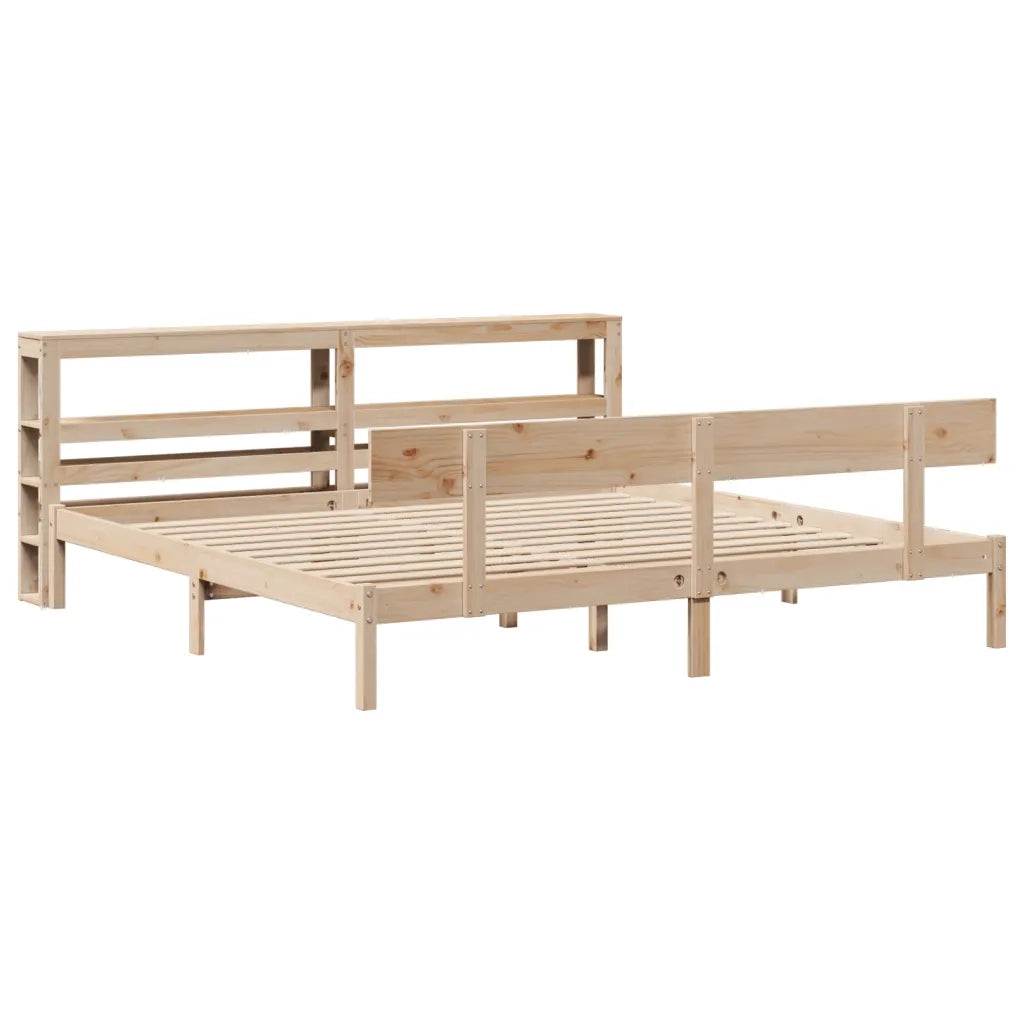 Letto senza Materasso 200x200 cm in Legno Massello di Pino 3305808