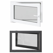 Finestra per Soffitta RISOR 90 x 70 cm PVC e Vetro Antracite CFW1647186