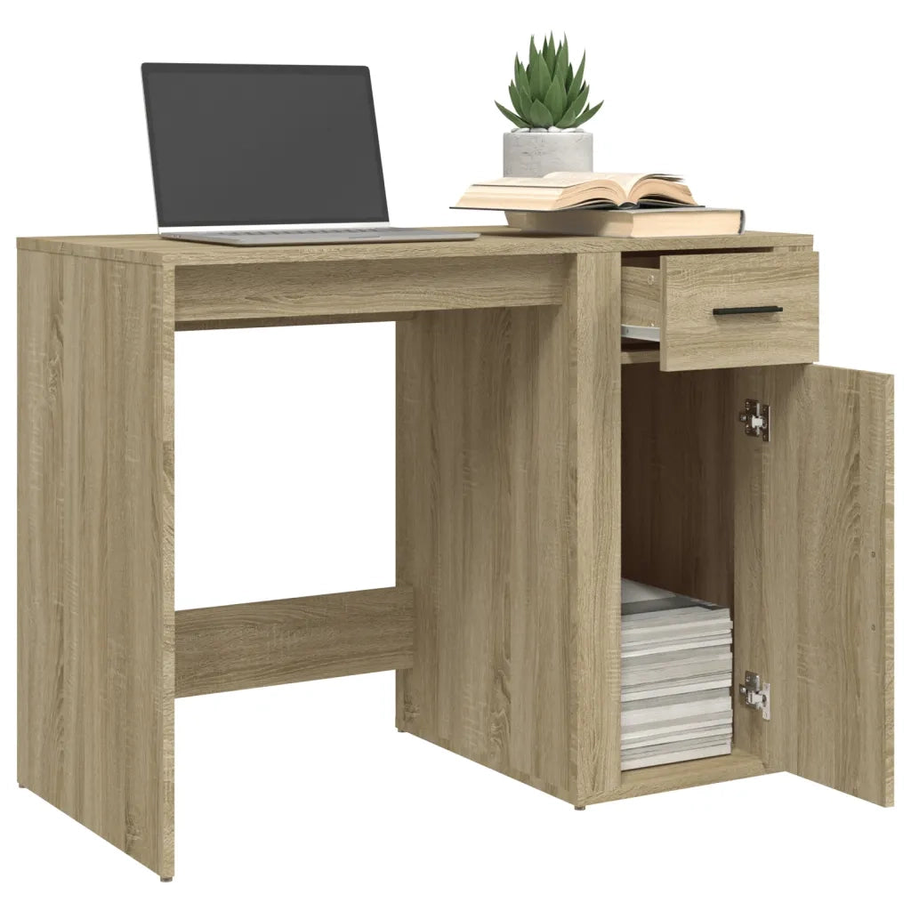 Scrivania Rovere Sonoma 100x49x75 cm in Legno Multistrato 816787