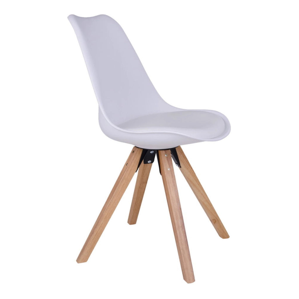 Set di 2 Sedie Bergen, Bianco, Similpelle, 55x48x86 cm