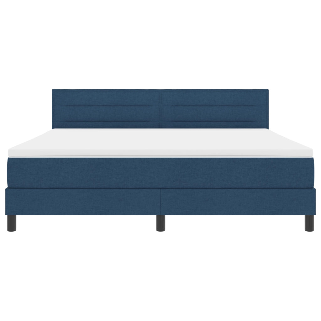 Letto a Molla con Materasso & LED Blu 180x200 cm Tessuto