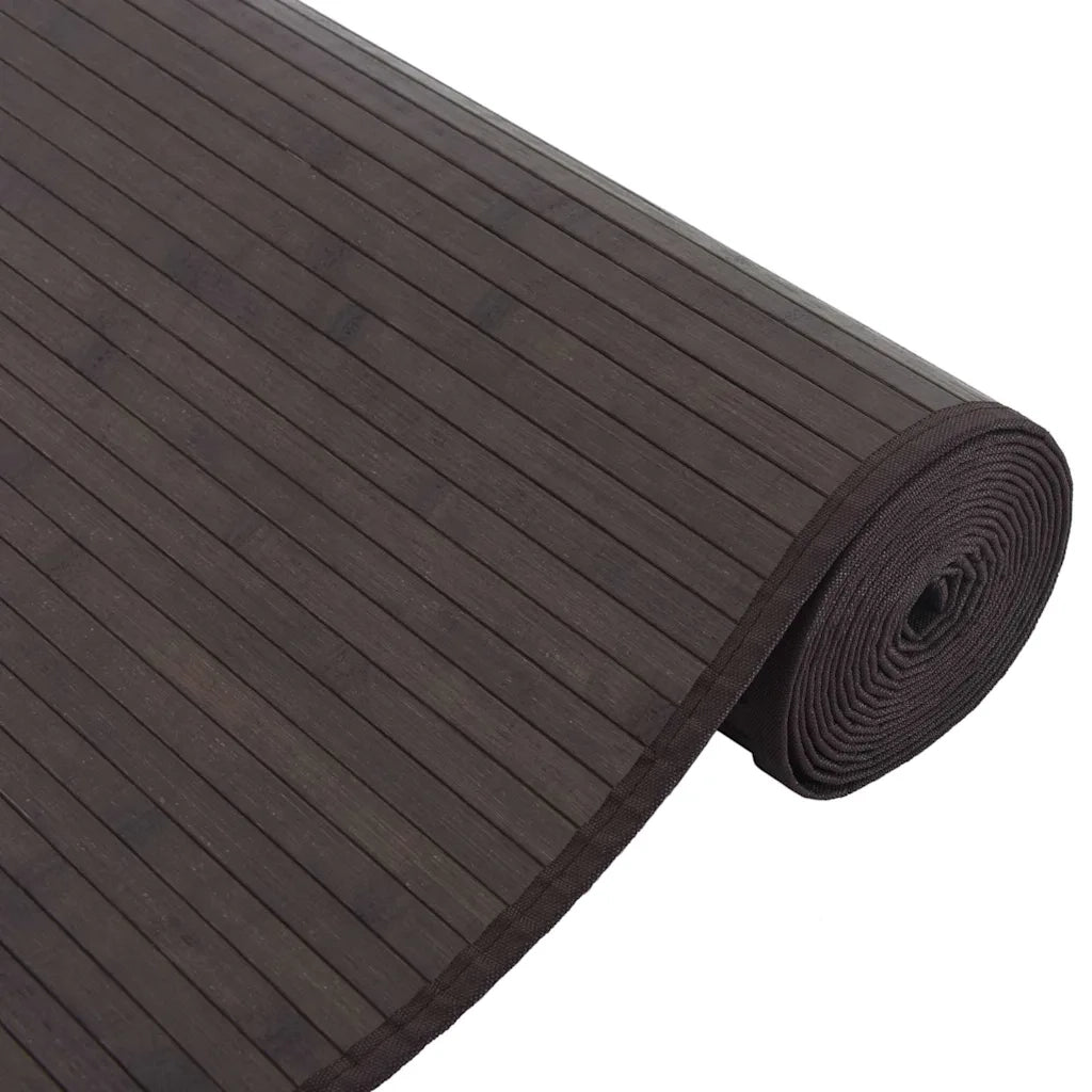 Tappeto Rettangolare Marrone Scuro 80x1000 cm in BambÃ¹