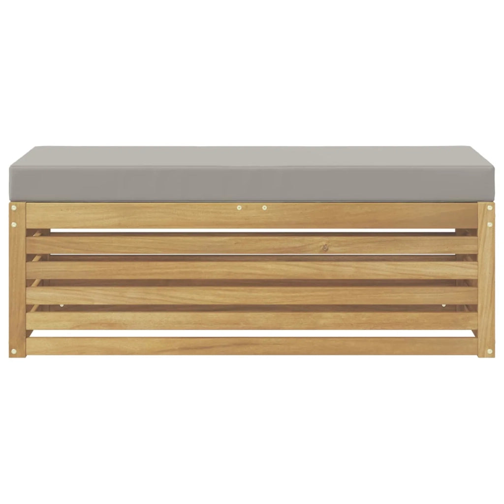 Panca da esterno con cuscino Bianco 115 x 43 x 45 cm
