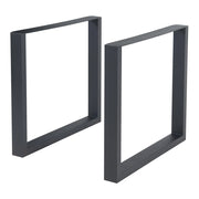 Set di 2 gambe per tavolo da arredamento moderno design originale fai da te acciaio 72 x 70 cm nero 03_0009682