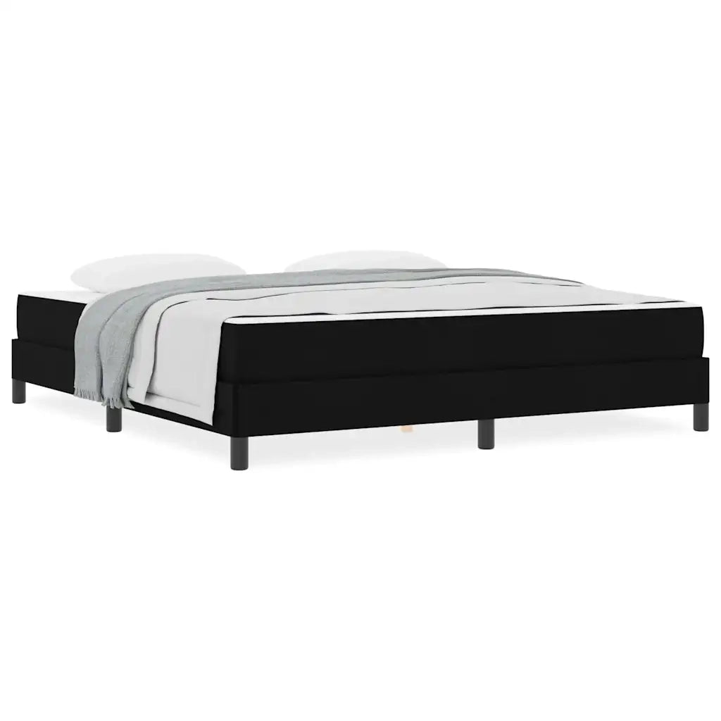 vidaXL Letto a molle con materasso Nero 180 x 200 cm Tessuto