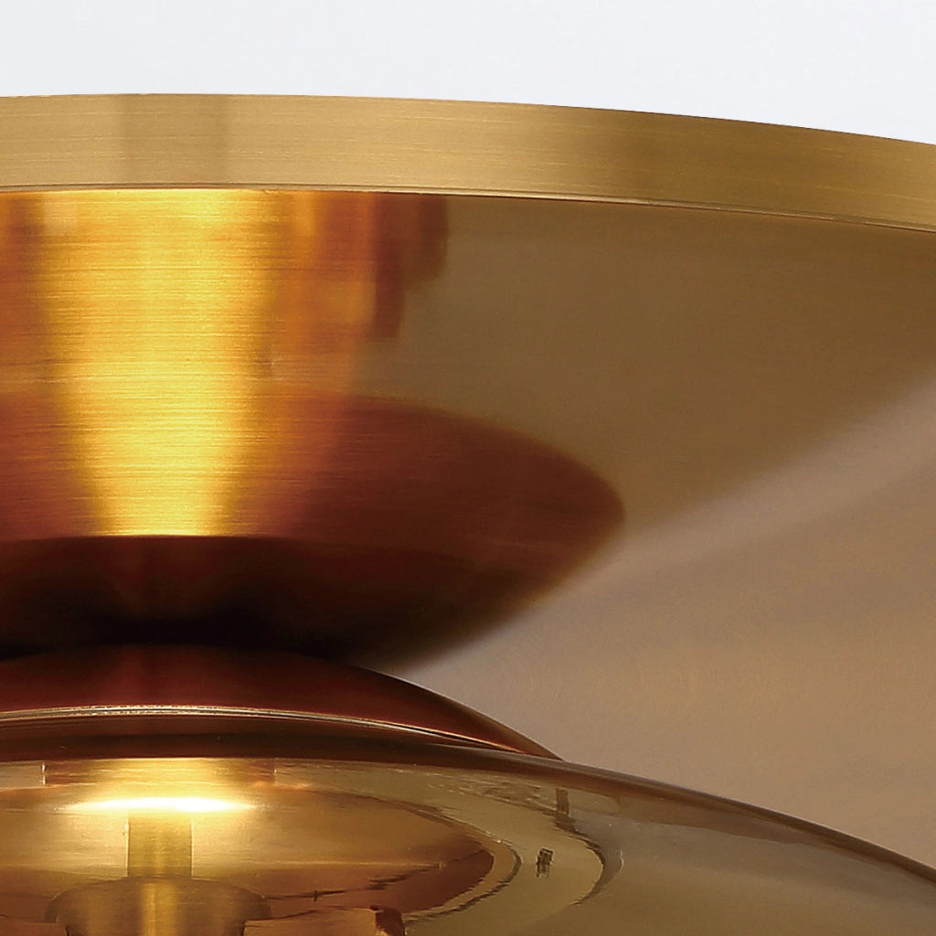 Plafoniera Nottingham oro vetro ambra Ø50 3xE27 Quintiesse