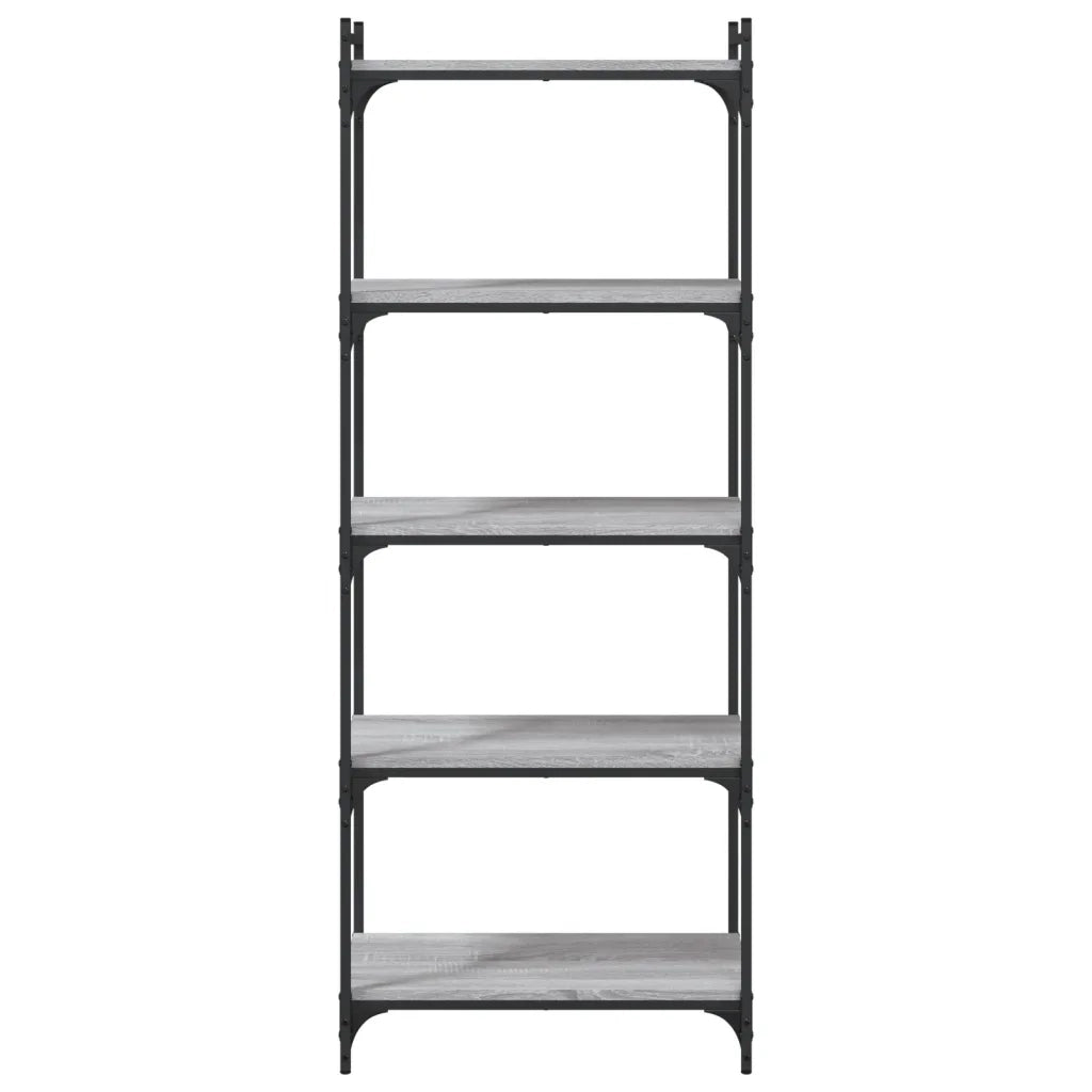 Libreria 5 Ripiani Grigio Sonoma 60x30x154cm Legno Multistrato 837660