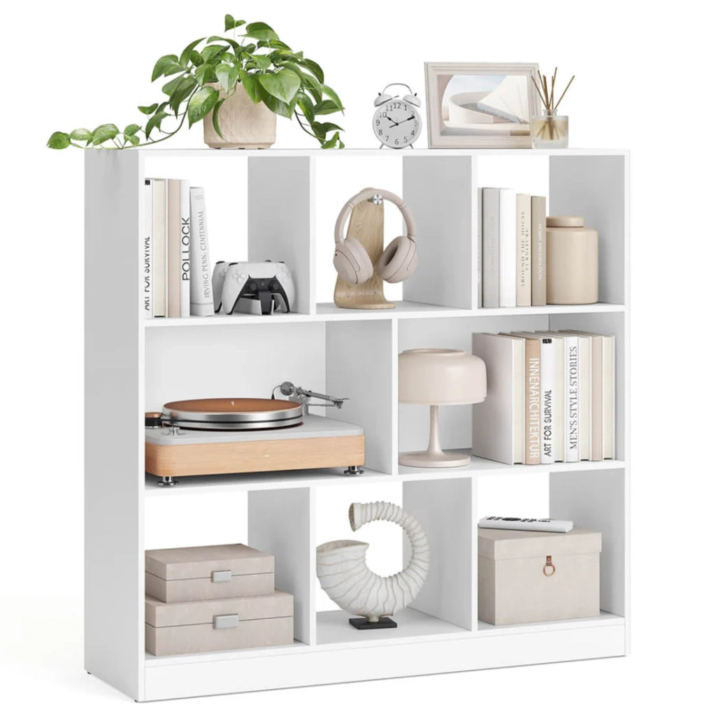 Libreria aperta mensola portaoggetti indipendente dimensioni: 97,5 x 30 x 100 cm bianco 12_0004279