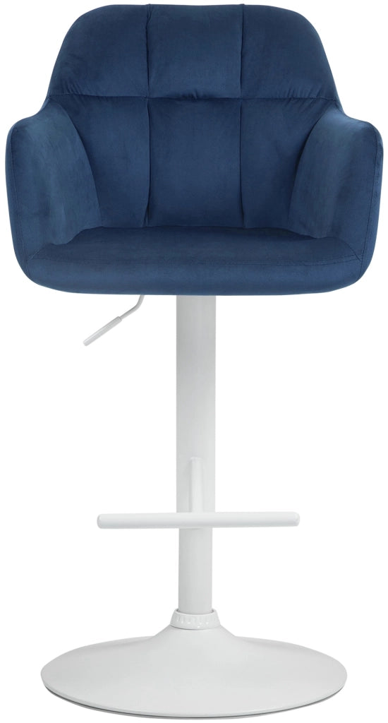 Barhocker Natoma Samt weiЯ