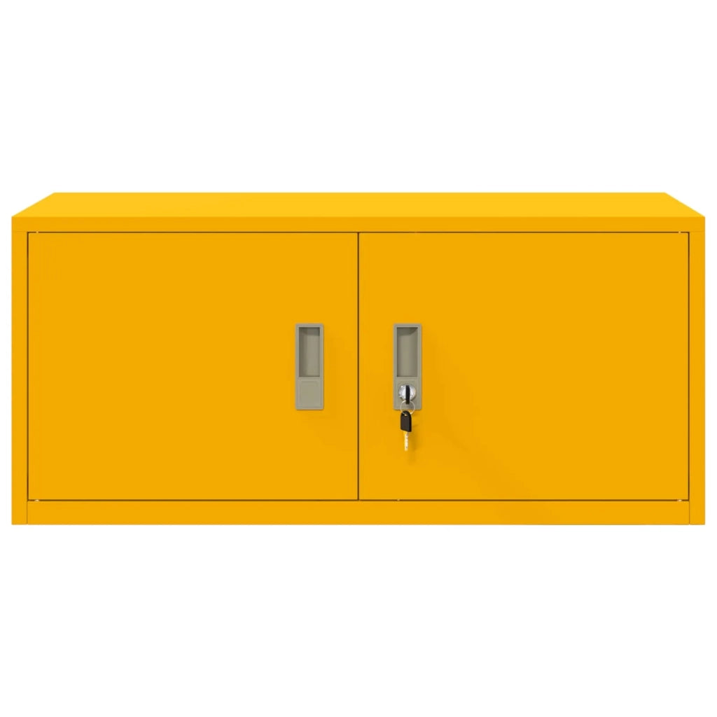 Armadio Giallo senape 90 x 40 x 40 cm Acciaio