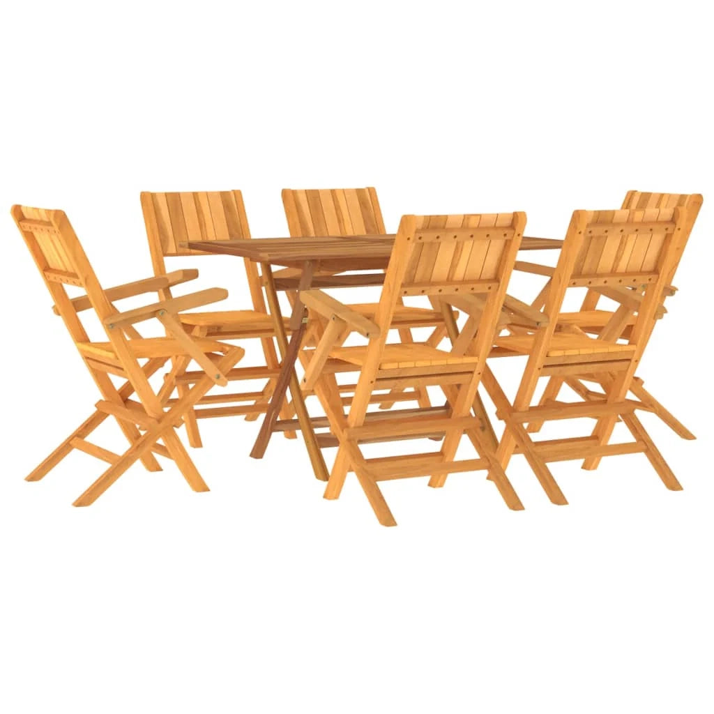 Set da pranzo da esterno/mobili da giardino in legno massello di teak da 7 pezzi 02_0014344