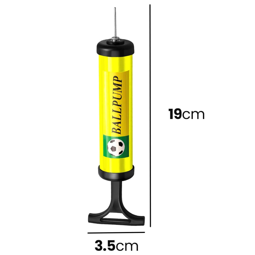 Pompa portatile manuale da 19 cm con tubo e ago Giallo Avizar