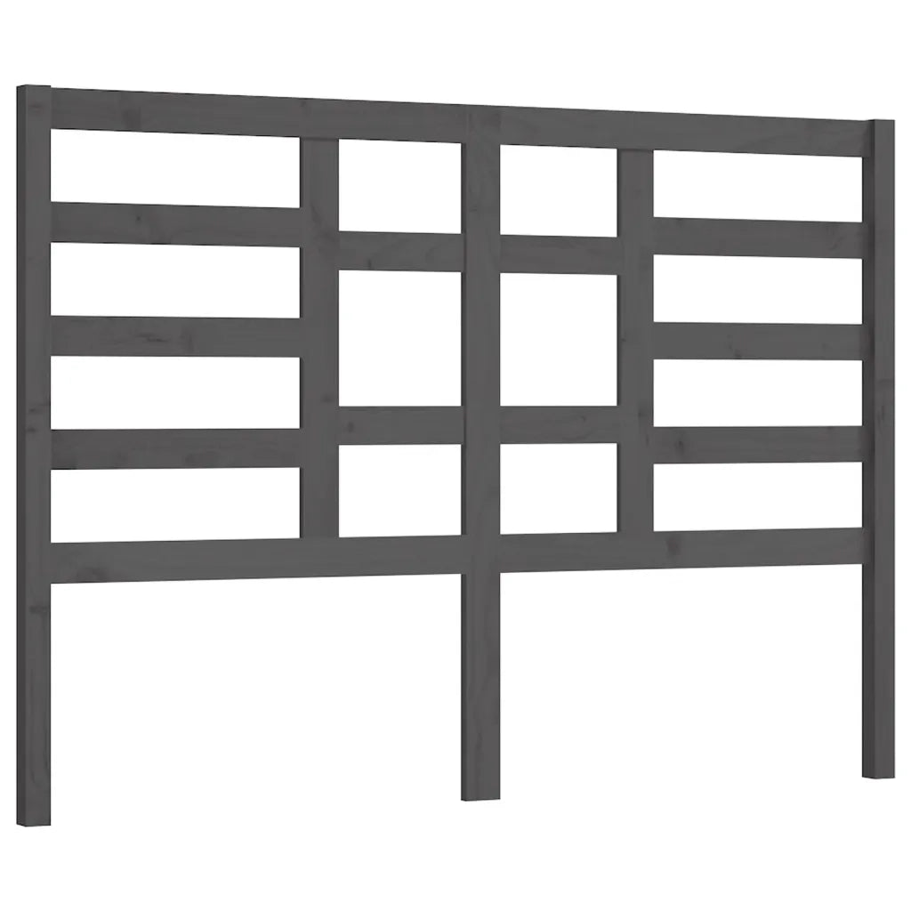 Testiera per Letto Grigia 156x4x104cm in Legno Massello di Pino 818147