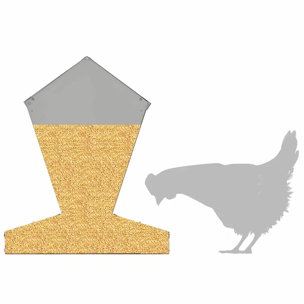 Feeder per pollo Argento 30 x 30 x 39 cm Acciaio zincato CFW2220936