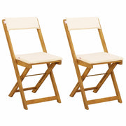 Sedie Bistro da Giardino 2 pz | Sedie da Esterno Bianco Crema 40 x 53 x 80 cm