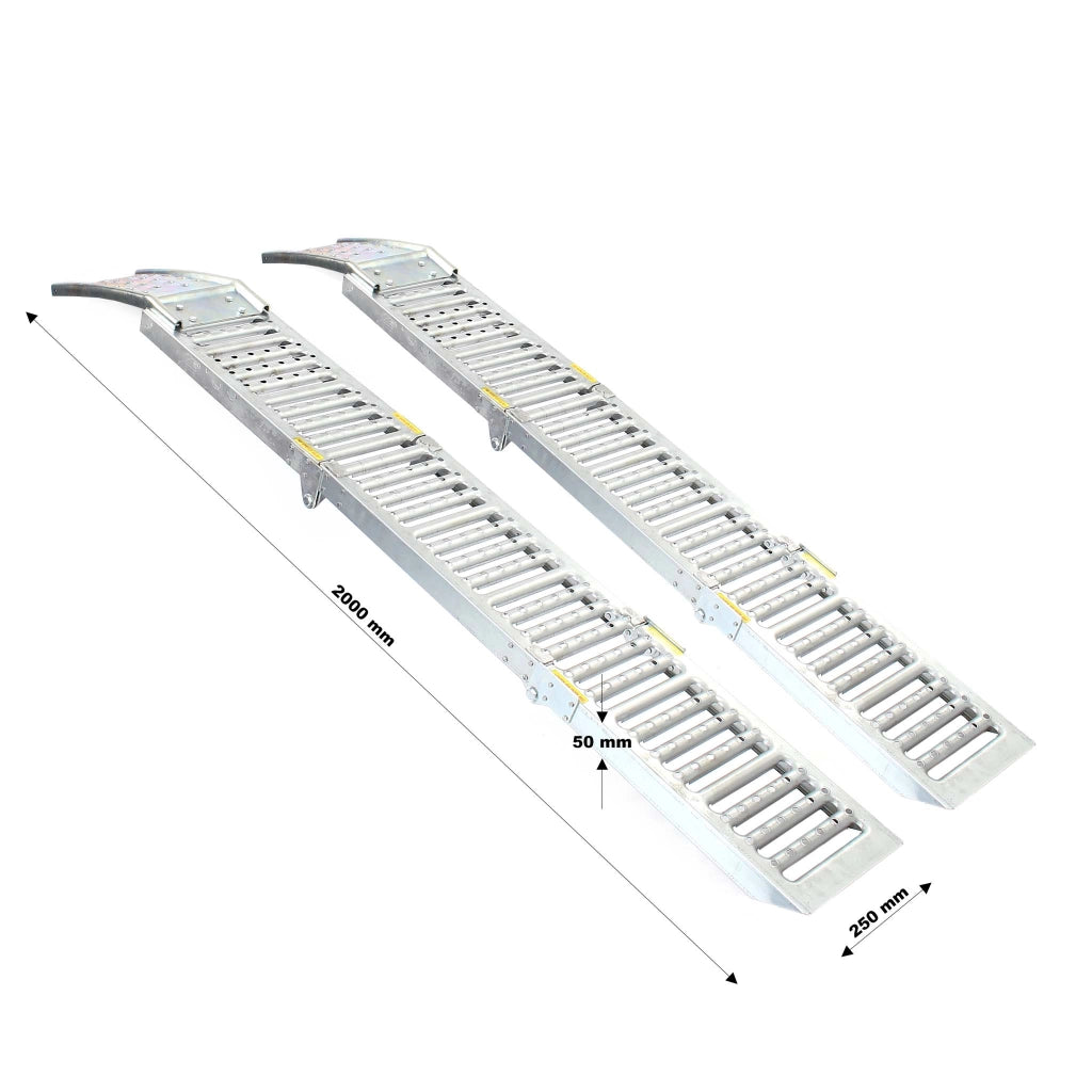 Set rampe pieghevoli 2x 800 kg in acciaio 2in1 per carico e manutenzione