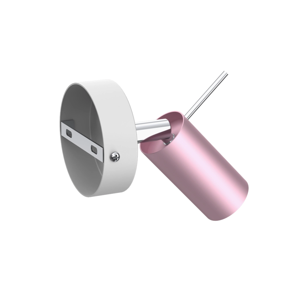 Applique Milagro PRESTON 1xGU10 40W bianco rosa cromo