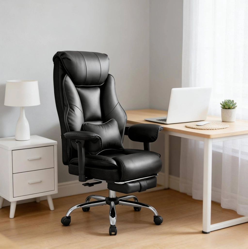 Sedia da ufficio ergonomica con schienale alto e braccioli regolabili